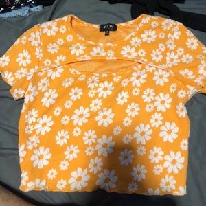 Orange crop top